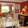 Breakfast Room overlooking waterfall in gardens