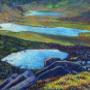 Conor Pass Lakes. Original oil pastels