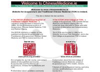 Professional Register of Traditional Chinese Medicine's website