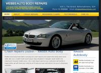 Webbs Auto Body Repairs's website