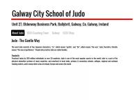 Galway City School of Judo - Centre of Judo Excellence.