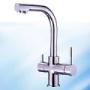 Water filter tri flow faucet