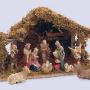 Nativity Set 11 Figures with Wood Shed