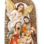 6"Holy Family Nativity Scene With Angel.
Hand Painted Resin