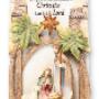Holy Family Coloured Nativity Set With Verse And Lights
