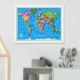 World Map | Wall Map | Personalised World Map | Illustrated Map