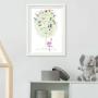 Flamingo Family Tree | Baby Gift | Personalised Baby Gift | New Baby |