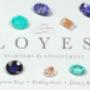 Loyes diamonds business card with precious stones