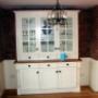 dresser with glass doors