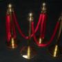 Brass Posts and Red Ropes