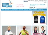 Custom Embroidery's website