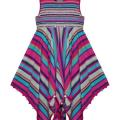 Stripe Print Handkerchief Dress