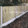 timber fence panels, concrete h posts