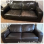 worn leather couch repair
