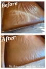 repair ink marks on a leather sofa