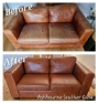 faded leather sofa colour restoration