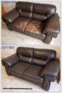 brown leather couch colour repair