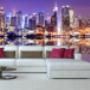 living room decoration, city wallpaper