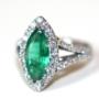 Marquise Cut Emerald & Diamond Ring Campbell