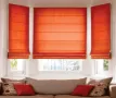 Orange Roman Blinds