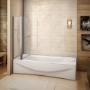 Bath Screen with Fixed Panel and Towel Rail