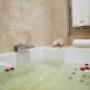 Double Spa Bath with Waterfall Filler, Rainfall Shower and Underwater Lights