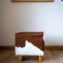 Uploaded by visitor on 06/06/2017 - Brown and white cowhide stool