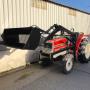 Compact tractor with front loader