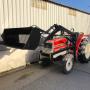 Compact tractor with front loader