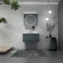 Florence Glass Drawer Vanity With Metal Shelf, Sensor Light & LED Mirror