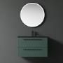 Naples Green Vanity With Matt Black Basin & Aluminium Frame LED Mirror