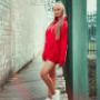 onexu red hoodie