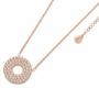 Tipperary Crystal Rose Gold Circle Moon Pendant