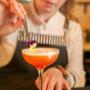 Balfes Dublin Cocktail and Bartender on the bar