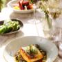 Wilde Dublin's Blackened miso salmon, sesame aubergine, edamame & soy dashi