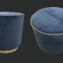 Shannon ottoman( genuine brass base)