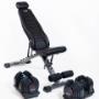 Match made in heaven, combine our space saving dumbbells with the sleek adjustable workout bench for the ultimate combo to get your home gym started for a fantastic €750.

Our Adjustable Dumbbells are essentially multiple dumbbells of varying weights merged into one. These premium dumbbells allow the user to adjust the weight to the perfect setting, removing the need for numerous sets of dumbbells.

Our weight benches are a comfortable, padded board supported by two legs. Their primary purpose is for weightlifters and gym goers to sit or lie down on while completing a workout.