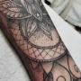 Flower Dotwork Tattoo