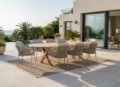 Albatros Organic Extendable Garden Dining Set | 8 – 10 Seaters with Florence Dining Chairs
