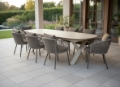 Albatros Organic Extendable Garden Dining Set | 8 – 10 Seaters with Harbour Dining chairs