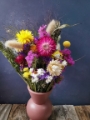 Dried flower bouquet in vase