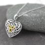 Silver Heart with Gold Centre