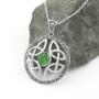 Silver pendant with Emerald in the center