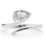Platinum twist engagement ring