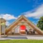 Our Luxury Lodges (and all our rooms) were completely designed by us and built by fantastic local tradesmen using local supplies as much as possible. The Lodges pictured here provide a fantastic warm space all year round for guests.