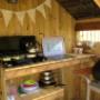 One of the private sheltered kitchens that comes with a stay in a Romantic Glamping Suite