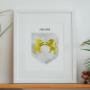 Explore our full collection of Irish family crests and family crests from further afield. Prints are made to order or ready-made and available for immediate dispatch. Each family coat of arms is a unique, personalised print and makes for charming wall art celebrating your family's surname.