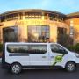 Minibus Outside Hotel