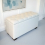 Bouclé Ottoman with Storage