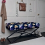 Metal Framed Bench Double-X-Style